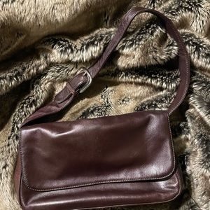 INC genuine leather burgundy bag